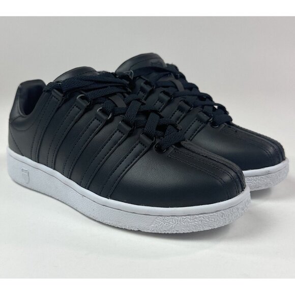 K Swiss Classic VN Womens Black White Low Top Shoes Sneakers 97321-002-M - Picture 2 of 8